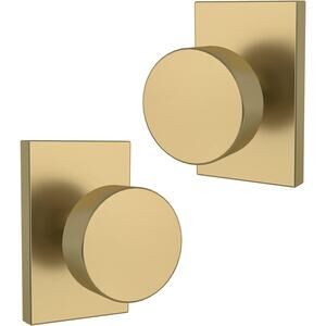 New 2 Pack Heavy Duty Satin Brass Dummy Door Knob, Non-Turning